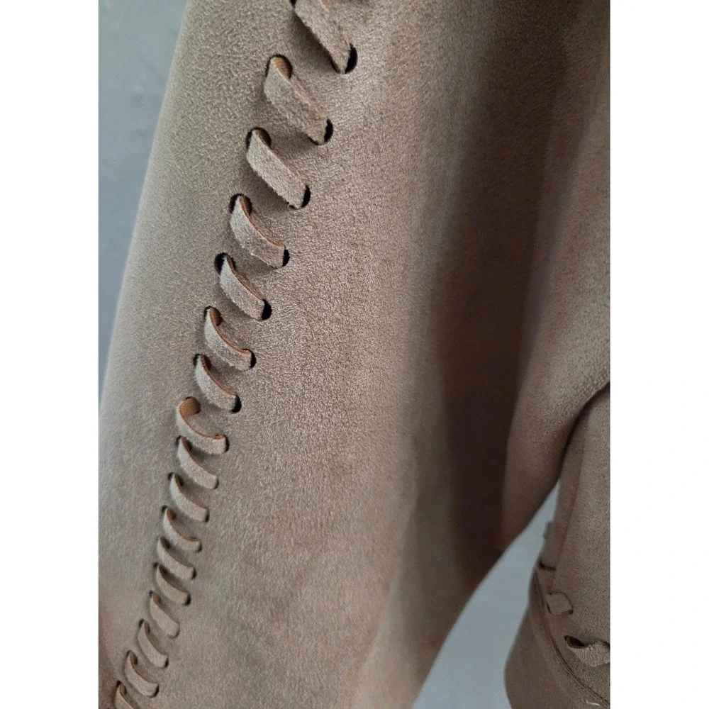 J186. Faux Suede Whipstitch Western‎ Jacket
